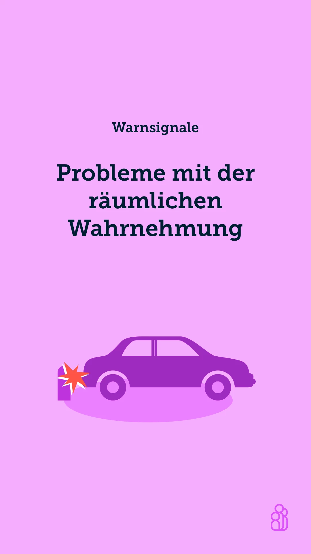 Probleme mit der räumlichen Wahrnehmung, beim Lesen oder Einschätzen von Entfernungen