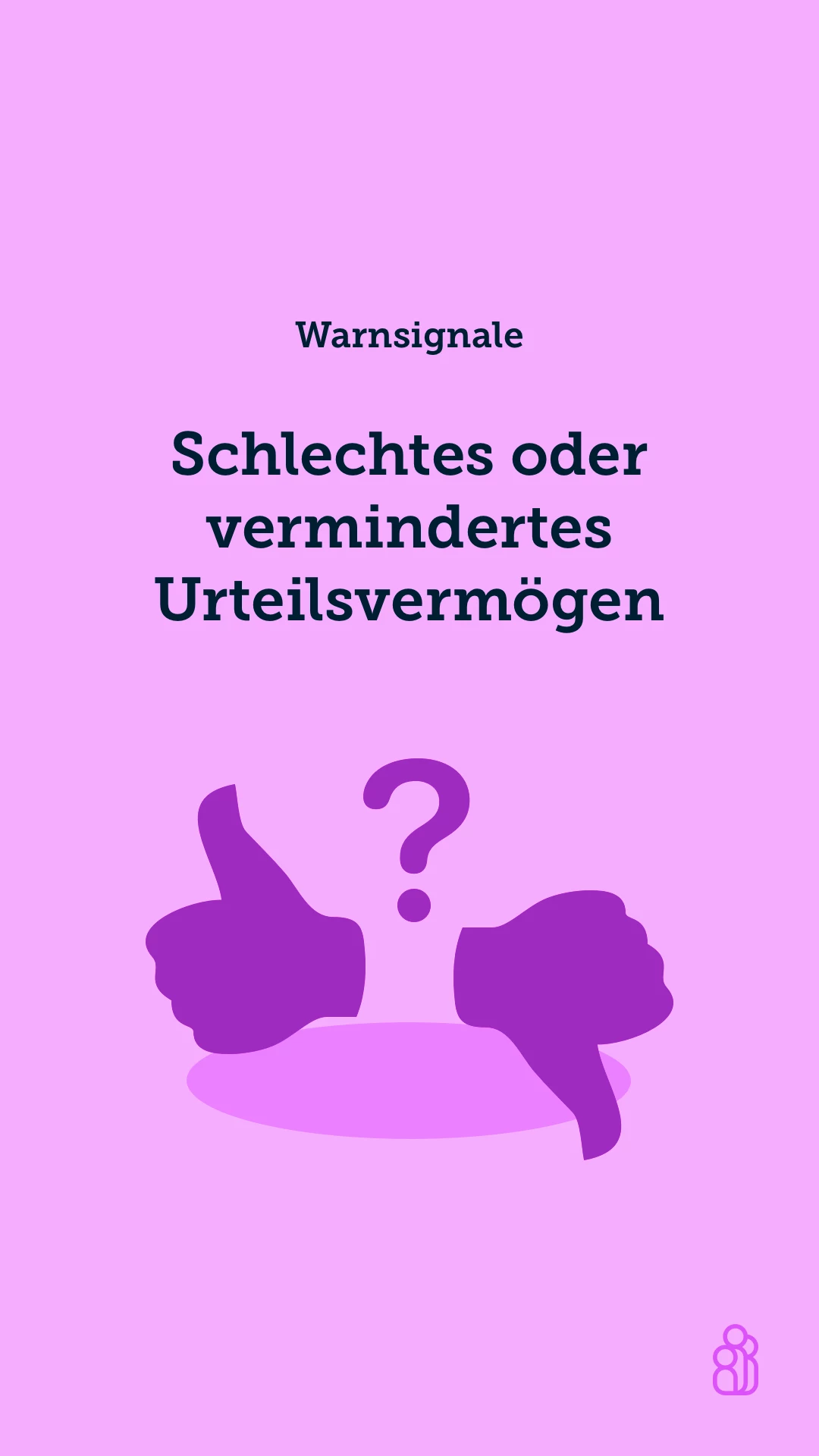 Nachlassendes Urteilsvermögen (z. B. unangemessene Kleidung)