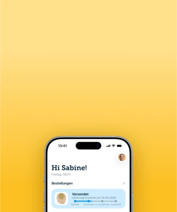 iPhone with fabel App showing the dashboard with a therapy section