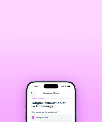 iPhone with fabel App showing the dashboarf with a therapy section