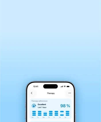 iPhone with fabel App showing the dashboarf with a therapy section