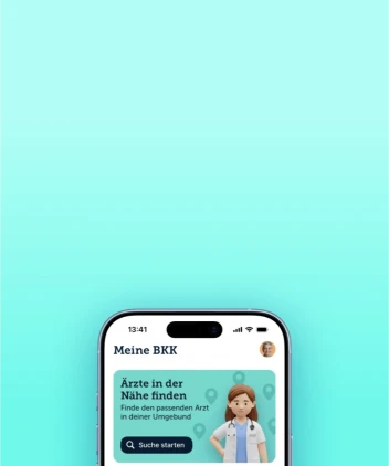 iPhone with fabel App showing the insurance view with applications and serv