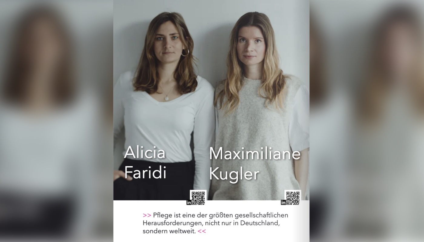 image of Macimiliane Kugler and Alicia Farida standing in front of a white wall