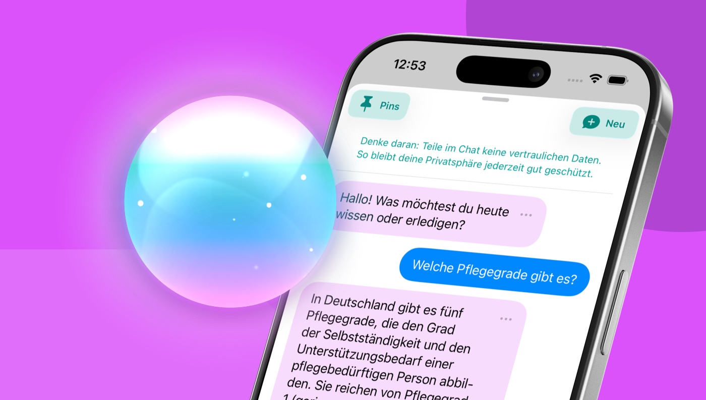 Bild der Chat Ansicht des fabel Assistenten.