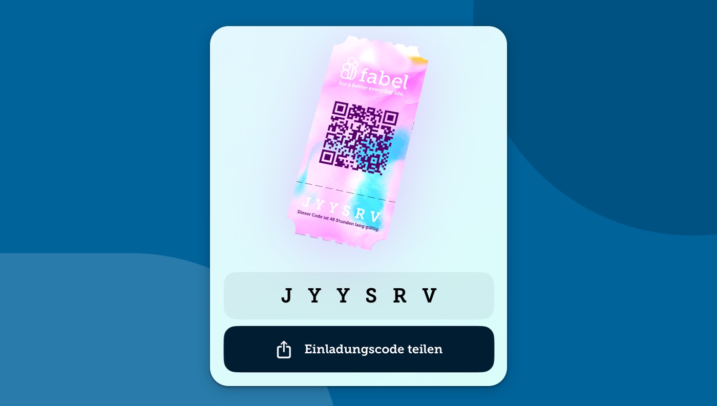 Bild des Einladungs-Modals