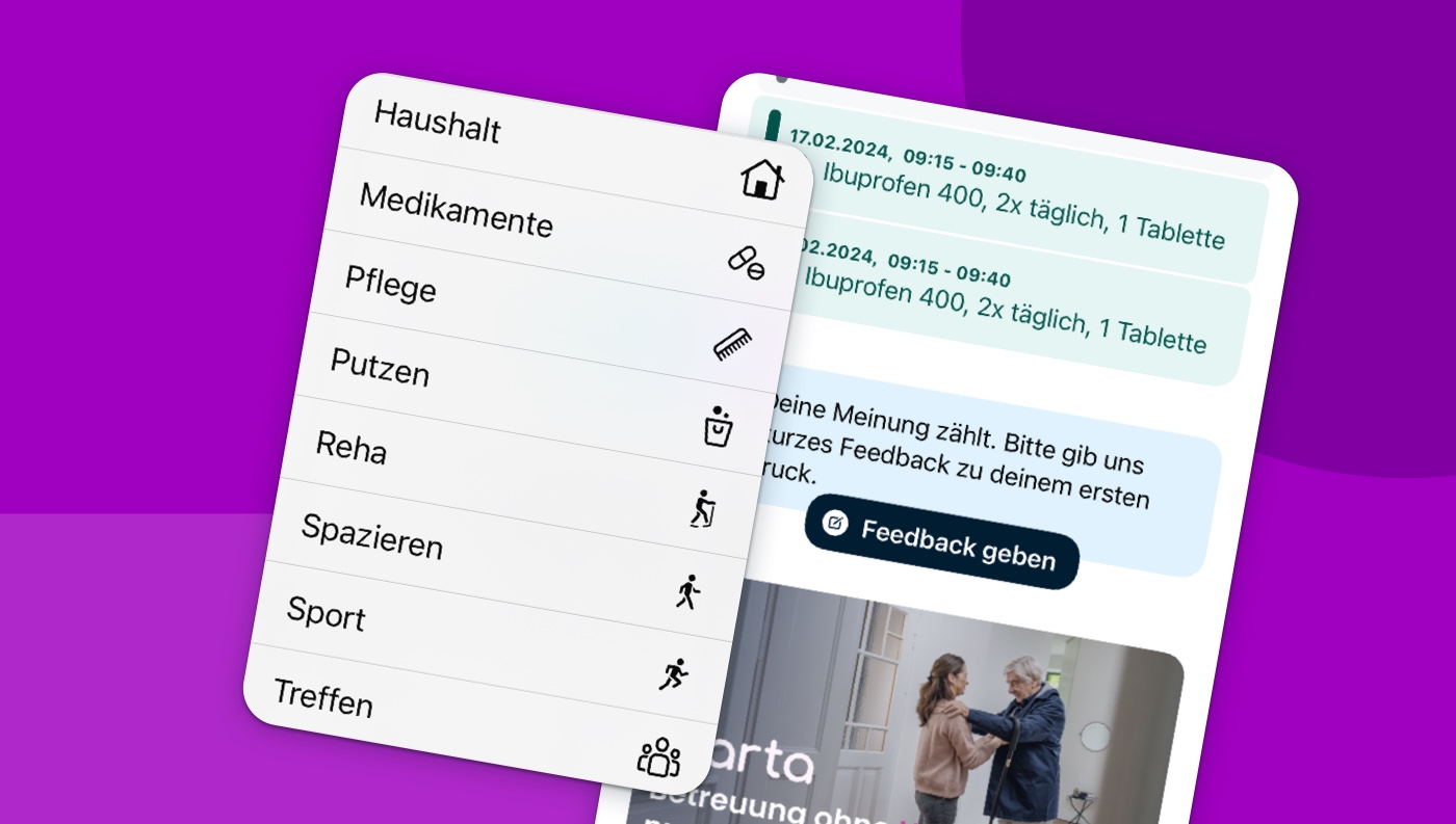image of categories inside app