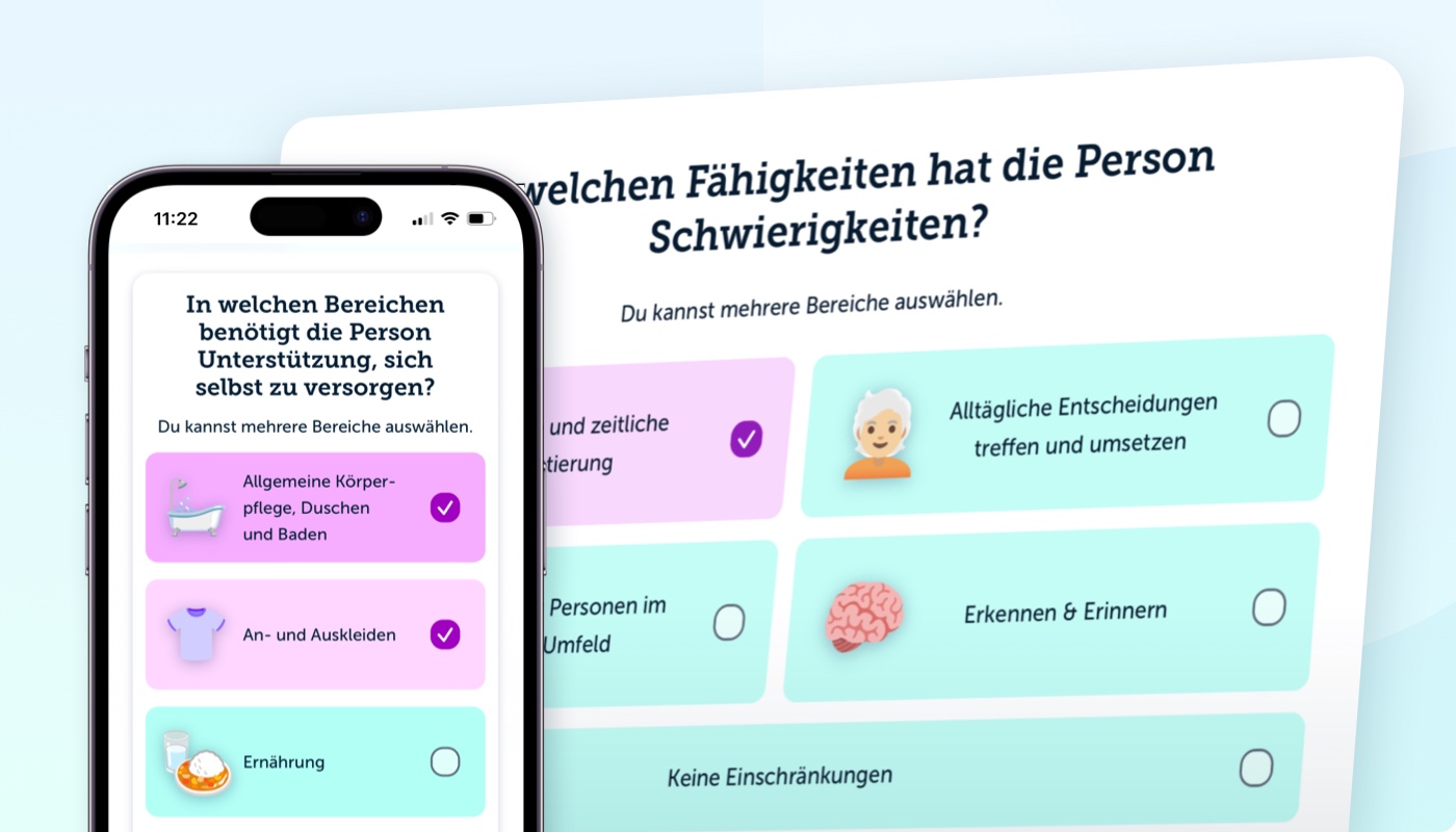 Bild des Pflegegrad Rechners